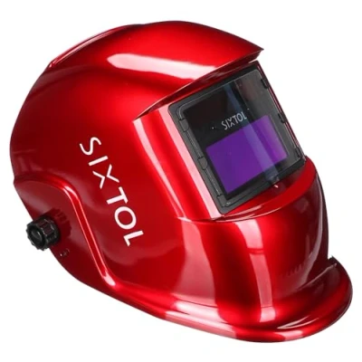 Imagen de WELDING MASK 2 Solar Auto Oscurecimiento Casco de Soldadura Máscara Función lijado Amplia Sombra 4/9 13 para TIG MIG ARC Rojo