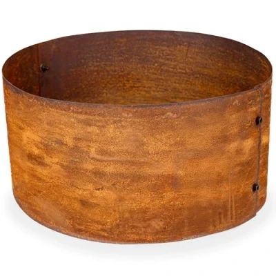 Imagen de UNIGARDIA Anillo para Árbol de Acero Corten Ø 40 cm, Borduras Jardín Metálica 20 cm Altura Bordura Circular con Pátina Óxido Aro Metálico Oxidado Alcorques, Incluye 1 Par Guantes