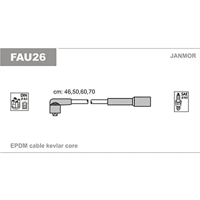 Imagen de JANMOR FAU26 Juego de Cables Encendido FIAT: Doblo I Familiar, LANCIA: Y