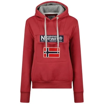 Imagen de Geographical Norway Gadrien Lady Sudadera Mujer con Capucha Y Bolsillos Sudaderas Manga Larga Chaqueta Caliente Cremallera Jersey Mujeres Primavera Verano Otoño Invierno (Burdeos XL)
