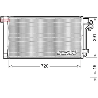 Imagen de DENSO DCN32020 Condensador con secador R 134 a VOLKSWAGEN: Multivan 5 (7HM, Transporter 5, Bus