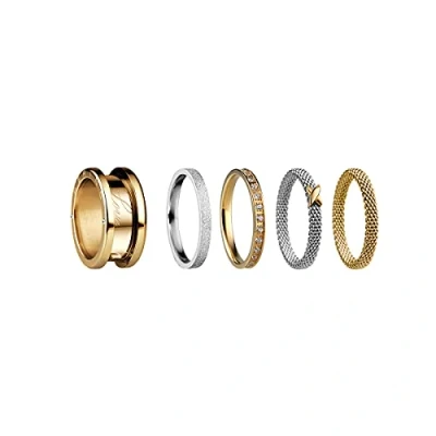 Imagen de BERING Juego de anillos intercambiables para mujer en plata y oro con el exclusivo sistema Twist &amp; Change, Symphony Set E