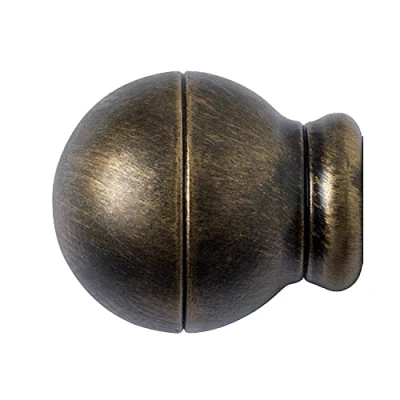 Imagen de Riel Chyc 5432276 Terminal Forja Esfera Rayada Ø 20 mm. Negro/Oro Juego 2 Piezas, 0, Multicolor, X Large