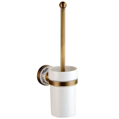 Imagen de Escobilla de Inodoro con Soporte para baño, Bronce Antiguo, Montaje en Pared, Accesorios diseño Porcelana
