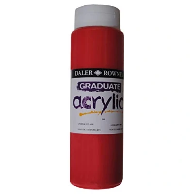 Imagen de Daler Rowney Graduate Acrílico Bote de tinta Paint 500ml Rojo Cadmio Hue