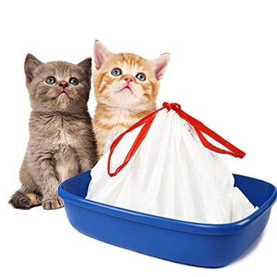 Imagen de Bilieasy Bolsas de arena para gatos grandes con cordones, resistentes a los arañazos, cajas medianas y (M, 20 unidades)