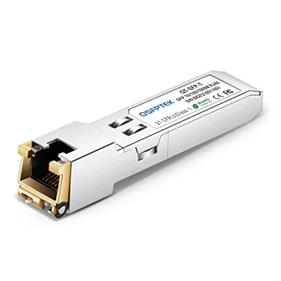 Imagen de QSFPTEK 10/100/1000BASE T Gigabit SFP to RJ45 Module, 1.25g Copper Transceiver, RJ 45 Mini gbic for Cisco GLC T/SFP GE T, Mikrotik S RJ01, up 100m