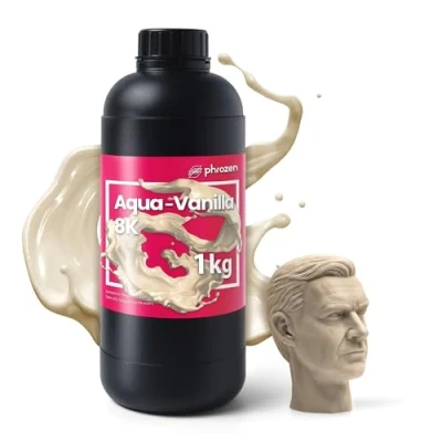 Imagen de Phrozen Aqua Vanilla 8K Resina de Impresora 3D Estándar Curado por Luz UV 405 nm Printing Resin para LCD/DLP/SLA Alta Resolución y Precisión Beige (1kg)