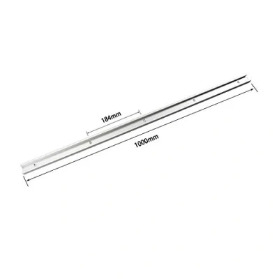 Imagen de belupai 1000mm T Slot Track Mitre Jig Fixture Herramienta de sujeción borde recto 30x12.8mm Guía Mango aleación aluminio Manómetro pesado para enrutador Sierra mesa