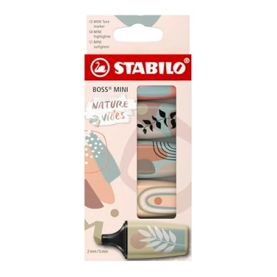 Imagen de STABILO Marcador BOSS MINI Naturevibes Estuche de cartón con 5 colores