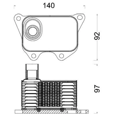Imagen de MAHLE ORIGINAL CLC 185 000S Radiador de Aceite VOLKSWAGEN: Golf 6, 5, Transporter AUDI: A3 Hatchback, A4 B8 Avant, Sportback