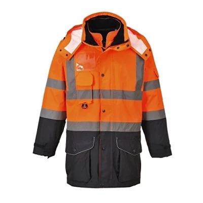 Imagen de Portwest Parka Bicolor 7 En 1 De Alta Visibilidad Traffic, Tamaño: 4XL, Color: Naranja/Marino, S426ONR4XL