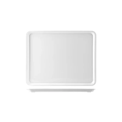 Imagen de H&amp;h vassoio con bordo in melamina cm30x20x2 bianco
