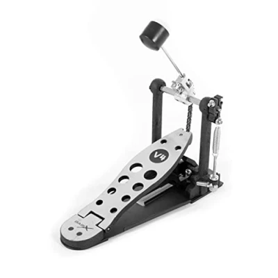 Imagen de Pedal de Bombo PD 800 V4 modelo doble tubo, maza cara, negro áspero, base antideslizante