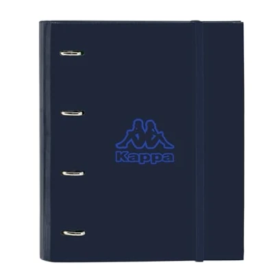Imagen de Safta Kappa Blue Night Carpeta 4 Anillas de 35 cm con 100 Hojas A4, Ideal para Niños Diferentes Edades, Cómoda y Versátil, Calidad Resistencia, 27x3.5x32 cm, Color Azul Marino
