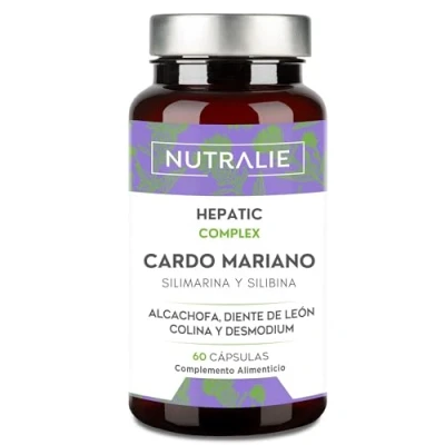 Imagen de Cardo Mariano Hepatic Complex 2092mg Alcachofa + Diente León Detox Hígado Desmodium Colina Milk Thistle 80% Silimarina 30% Silibina Liver 60 Cápsulas Veganas Nutralie