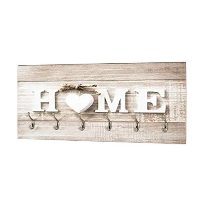 Imagen de HAKU Möbel Perchero de pared acero inoxidable, motivo, MDF, metal Dim.: AN 90 cm x AL 40 P 8 cm, Estilo: Moderno