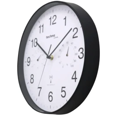 Imagen de Technoline Reloj de Pared con Radio, Color Negro, 30 cm, Zona horaria Europea
