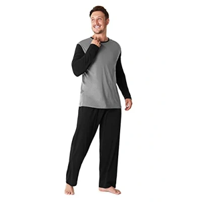Imagen de CityComfort Pijama Hombre Invierno Sudadera Gimnasio 100% Algodón Mangas Largas Set Suave Cómodo Ropa de Dormir (Bota Pierna Corte Gris Carbón, L)