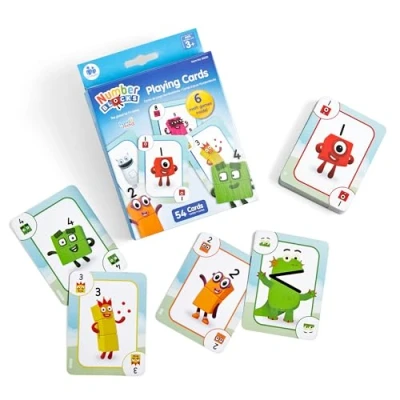 Imagen de Learning Resources Numberblocks Juego de Cartas, 3+, 54 Cartas con imágenes Personajes, Reglas para 2 nuevos Juegos Infantiles y 4 clásicos actualizados, Familiar Viaje
