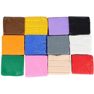 Imagen de Hztyyier 12 Colores de Arcilla polimérica, Mano DIY Modelado polimérica Moldeado artesanía para niños aprende el Tallado en