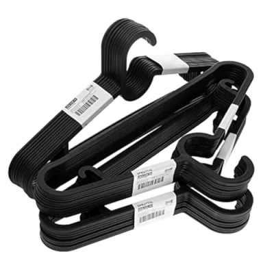Imagen de Ikea SPRUTTIG Perchas ligeras de plástico, color negro, 39 cm, juego 30