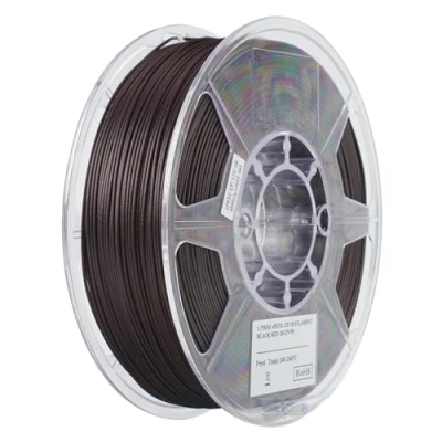 Imagen de eSUN PETG Filamento 1.75mm, CF Relleno de Fibra Carbono, Carrete 1KG (2.2 LBS) Materiales Impresión 3D para Impresoras FDM,Negro Rojo