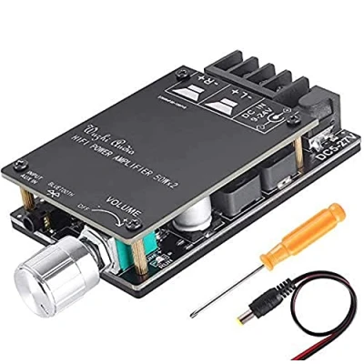 Imagen de ZHITING Bluetooth Amplifier Board Module 2x50W Digital Stereo Audio Amp Dual Channel DC 5V 27V con Filtro de Alta fidelidad