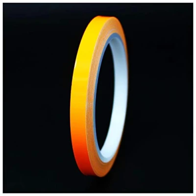 Imagen de 10m tira decorativa autoadhesiva para coche moto barco modelismo bicicleta muchos colores y anchos la artesanía (Naranja neón, 7mm)