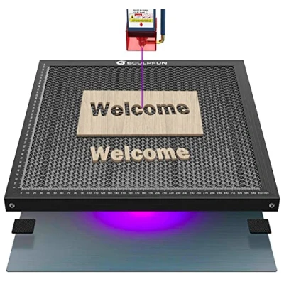 Imagen de SCULPFUN Mesa de trabajo panal para máquina grabado láser, CO2, S9, S10, S6, A10, X7, A5 Pro, tamaño del producto: 400 x 22 mm