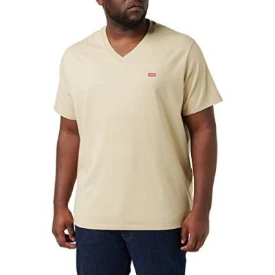 Imagen de Levi&#039;s Original Housemark V Neck, T Shirt para Hombre, Fields Of Rye, S