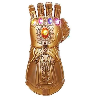 Imagen de UrMsun Iron Man Infinity Gauntlet para niños con 2 pilas recambio, Glove LED piedras