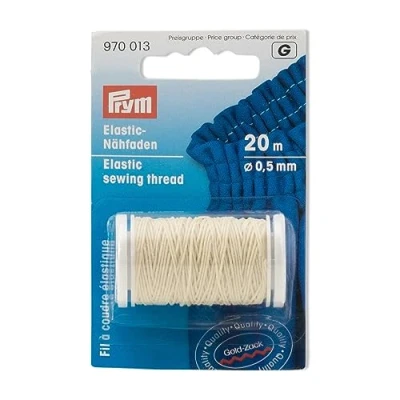 Imagen de Prym Elastic Sewing Thread, Poliéster, Natural White, One Size, 20