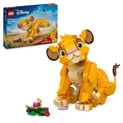 Imagen de Lego Disney El Rey León: Simba Cachorro Juguete Infantil de Construcción, Idea Regalo para Niñas y Niños 6 Años o Más, Maqueta Articulada, Decoración del Dormitorio Estantería 43243