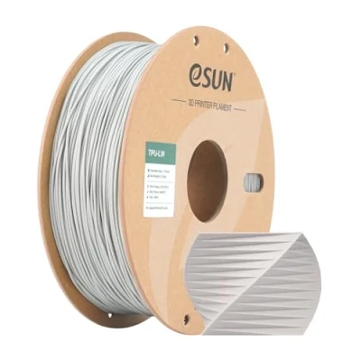 Imagen de eSUN Filamento TPU Ligero 1.75mm, para Impresora 3D LW, Precisión Dimensional +/ 0.05mm, Carrete de 0.75KG Material Espumante Impresión Modelos,Gris