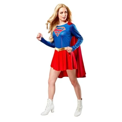 Imagen de Rubies Disfraz oficial de Supergirl para mujer, color azul y rojo, talla L
