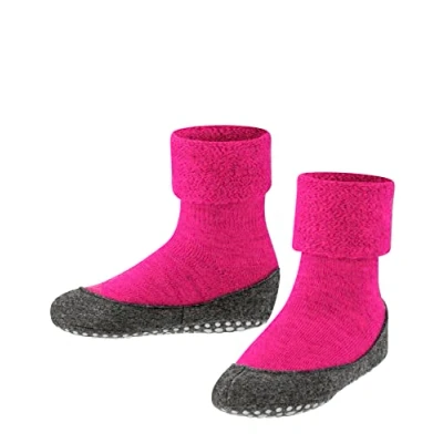 Imagen de FALKE Cosyshoe K HP lana puños en la suela 1 par, Calcetines para casa Unisex niños, Rosa (Gloss 8550), 37 38