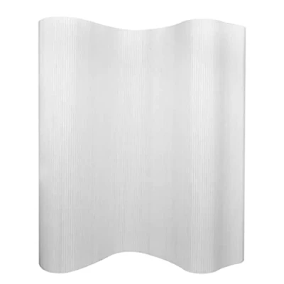 Imagen de vidaXL Biombo Plegable Flexible de Bambú Blanco Divisor Privacidad Decoración