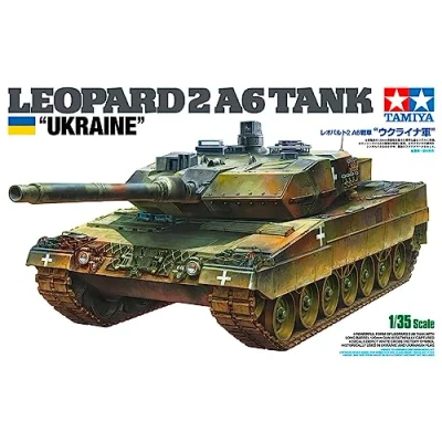 Imagen de Tamiya 25207 1:35 BW KPz Leopard 2 A6 (3) Ukr. Modelo del Kit, Kit de plástico, Montaje, Tanque