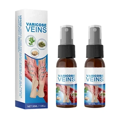 Imagen de 2Pcs Spray Milagroso Para Venas Varicosas,Aerosol De Varicosas,Spray Dolores Musculares,Spray Masaje Arañas Vasculares,Alivio La Hinchazón Piernas,Crema Varicosas