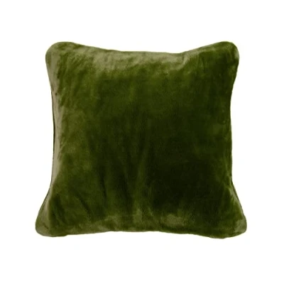 Imagen de Gözze Fundas de cojín Sensación Cachemira Premium, Set 2, 500 g/m², 50 x cm Verde oscuro