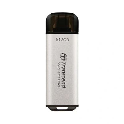 Imagen de Transcend Portable SSD ESD300S 512GB USB Type C 10 Gbit/s PS4/PS5 Compatible, Plata TS512GESD300S