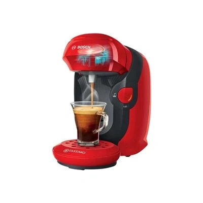 Imagen de Cafetera de cápsulas Bosch TAS1103, 1400 W, 0.7 l, 3.3 bar, T DISCS, 5 LEDs, Rojo