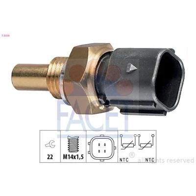 Imagen de FACET 7.3316 Sensor, temperatura del refrigerante Made in Italy OE Equivalent