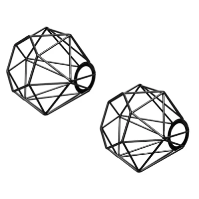 Imagen de ledscom.de 2 piezas pantalla jaula, negra, 155mm Ø