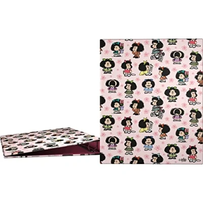 Imagen de Grafoplás Carpeta de Anillas A4 4 Mixtas 25mm Colección Mafalda Única Suave al Tacto Certificado FSC