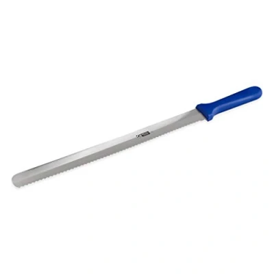 Imagen de Thermohauser 5000266154 Cuchillo de Panadero (Acero), Afilado Ondulado y Plano por Ambos Lados, plástico, Hoja 36 cm, Mango Azul