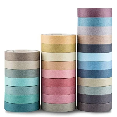 Imagen de Yubbaex Washi Tape Set Cinta adhesiva Decorativa Glitter Adhesivo de para DIY Crafts Scrapbooking 28 Rollos