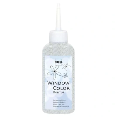 Imagen de KREUL 42776 Pintura para contornos Window, incolora, delinear Mejor los Motivos, Superficies Lisas como Vidrio, Espejos y Azulejos, Color colorless, 80 ml (42776)