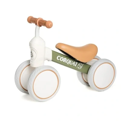 Imagen de CORQUAT Correpasillos Bebe 1 Año, Juguetes Niños Triciclo, Bicicleta sin Pedales, Correpasillos, Perfecto para Regalos Originales Bebes Año. (Verde)